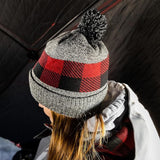Alpine Knit Hat, Gray/Red 4145509101