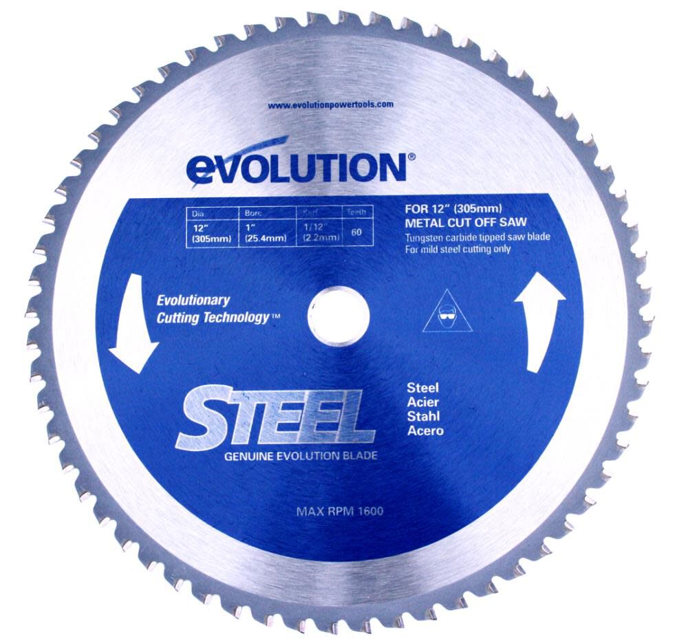 12-in 60-Tooth Tungsten Carbide-tipped Steel Circular Saw Blade 12BLADEST