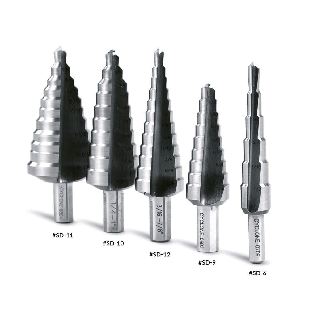 1/4in-1 3/8in Straight Flute Premium Step Drill SD-11