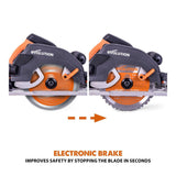 15A 3700 Rpm 45 deg Multi-Material Cutting Circular Saw with Blade R185CCSX