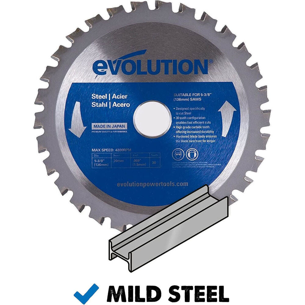 5 3/8in x 30T Mild Steel Cutting Circular Saw Blade 5-3/8BLADEST