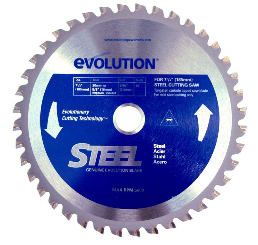 7-1/4 in. 40 Teeth TCT Mild Steel Cutting Blade 185BLADEST