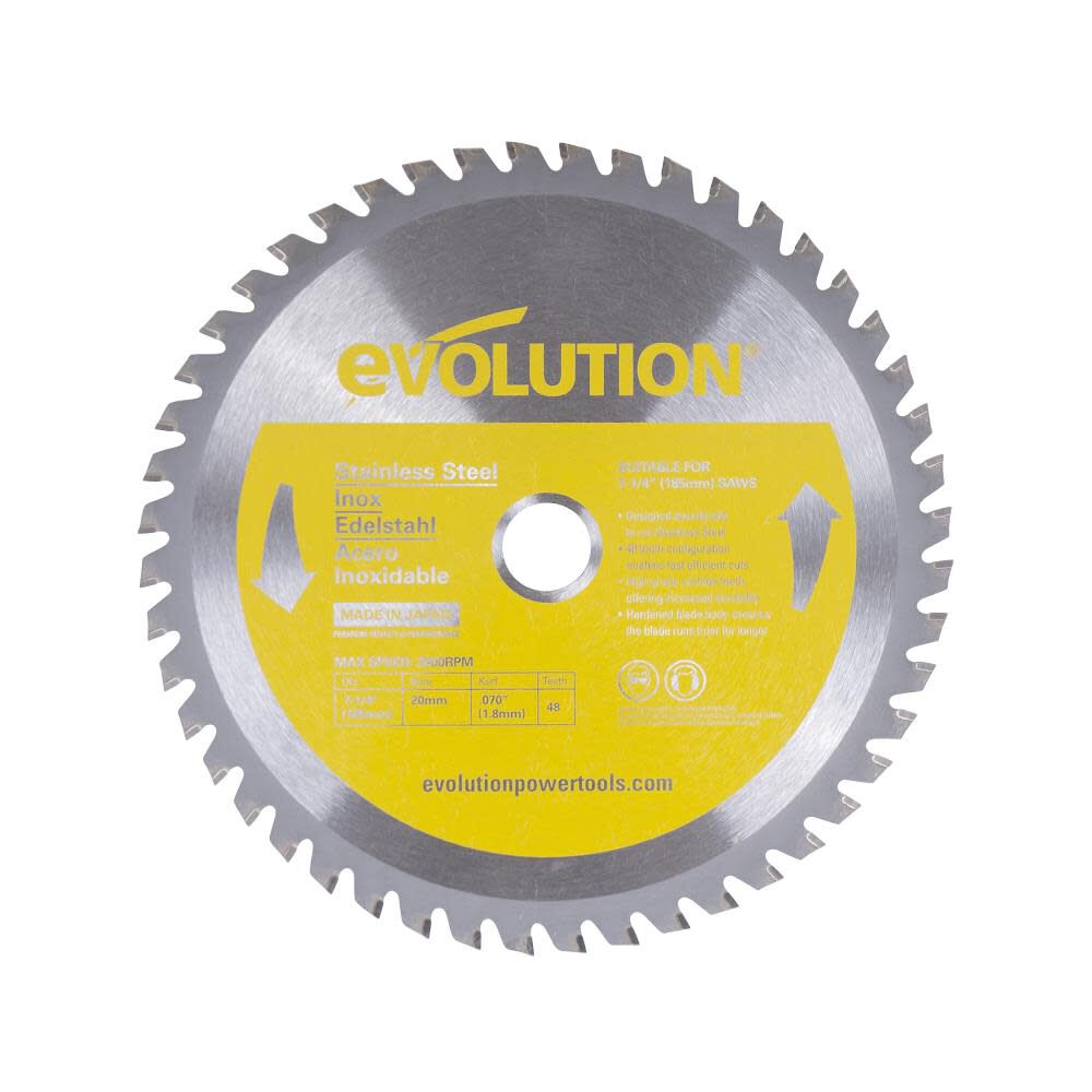 7-1/4 in. 48 Tooth Stainless Steel Tungsten Carbide-Tipped Cutting Blade 185BLADESSN