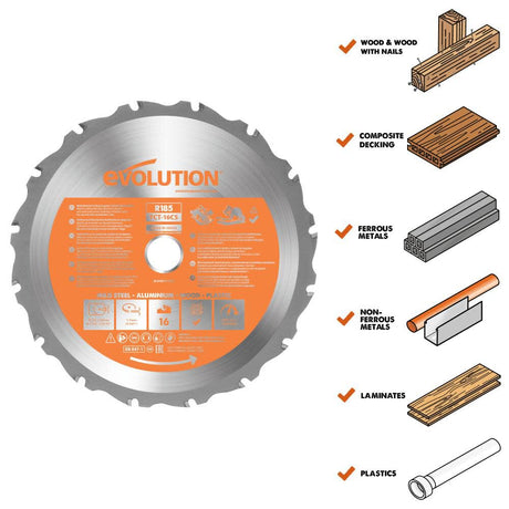 7-1/4 In. Multi-Material Cutting Blade for Circular and Chop Saws RAGEBLADE