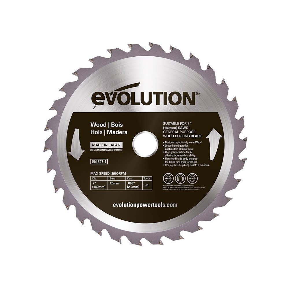 7in x 30T Wood Cutting Circular Saw Blade 180BLADEWD