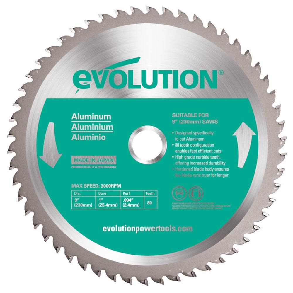 9-in 80-Tooth Tungsten Carbide-tipped Steel Circular Saw Blade 230BLADEAL