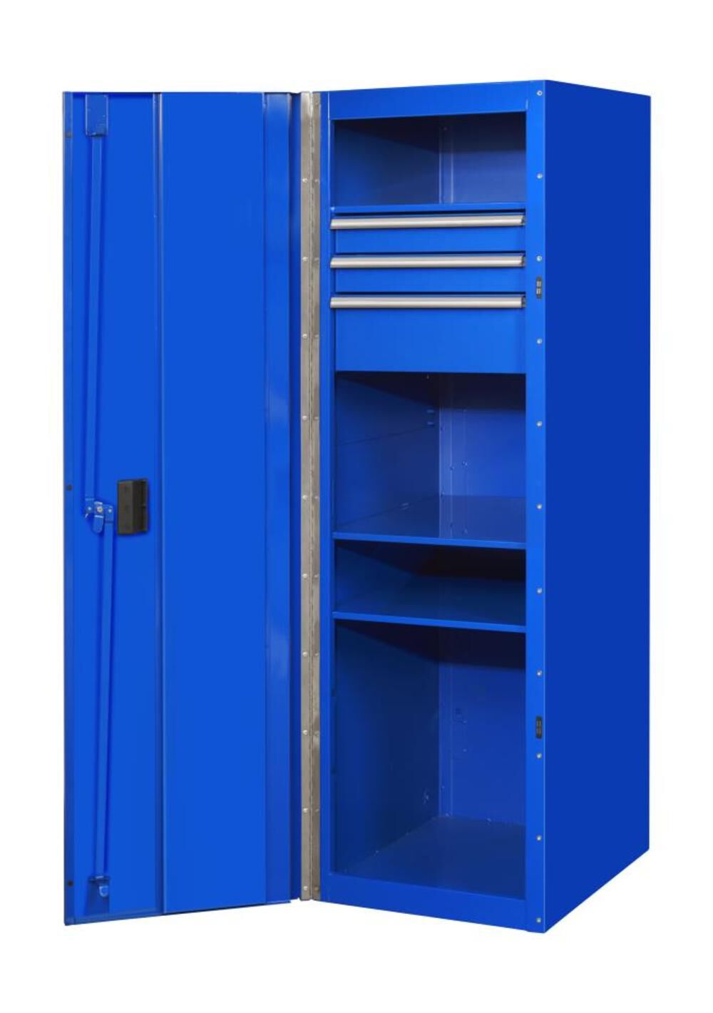 19 In. 3-Drawer and 2 Shelf Side Locker - Blue RX192503SLBL