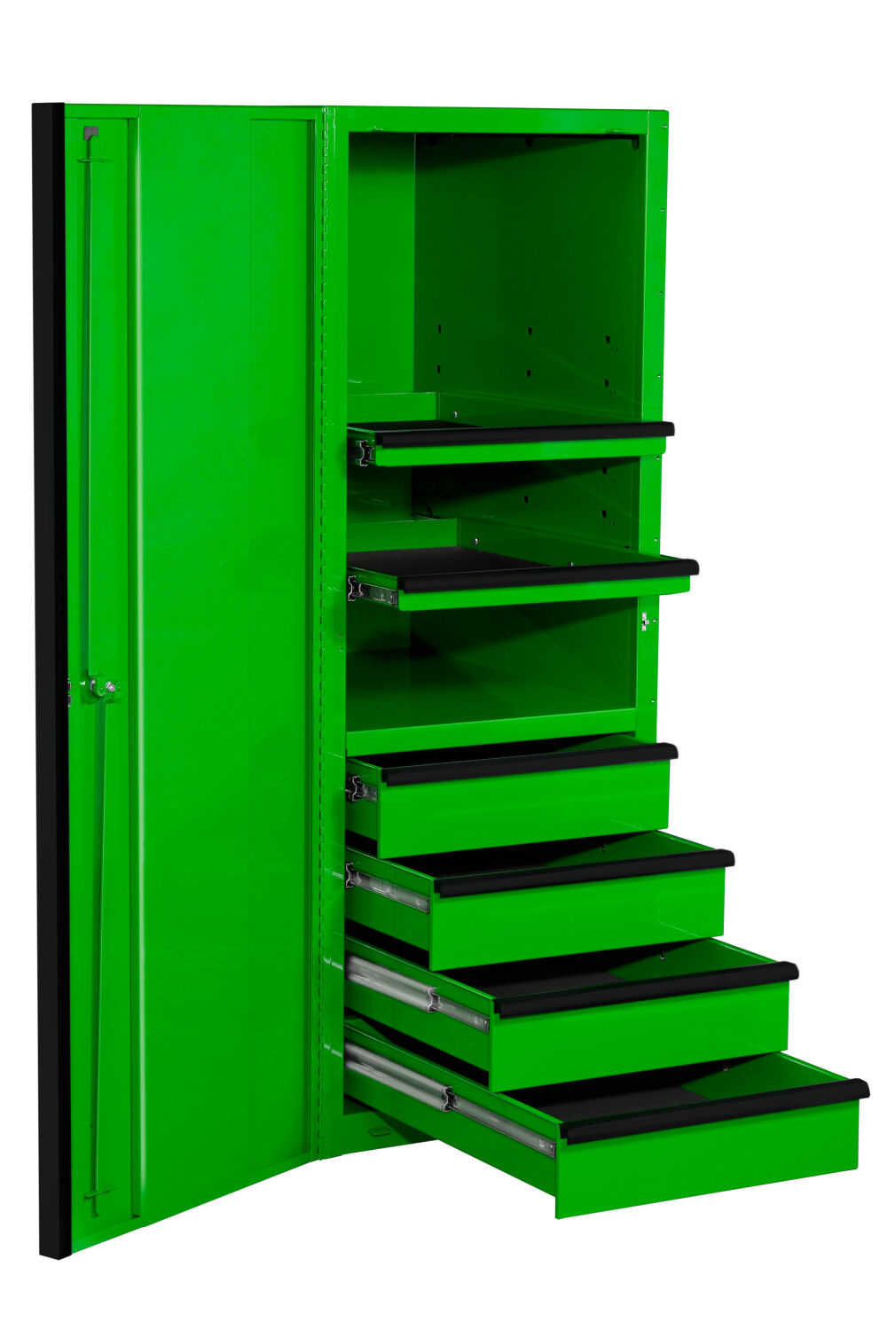 24in Green Side Cabinet with Black Handles EX2404SCQGNBK