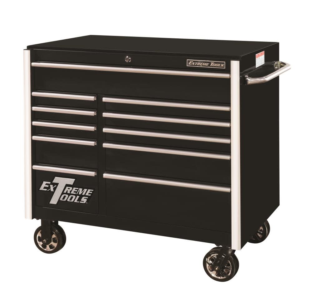 41in 11-Drawer Roller Cabinet Black RX412511RCBK