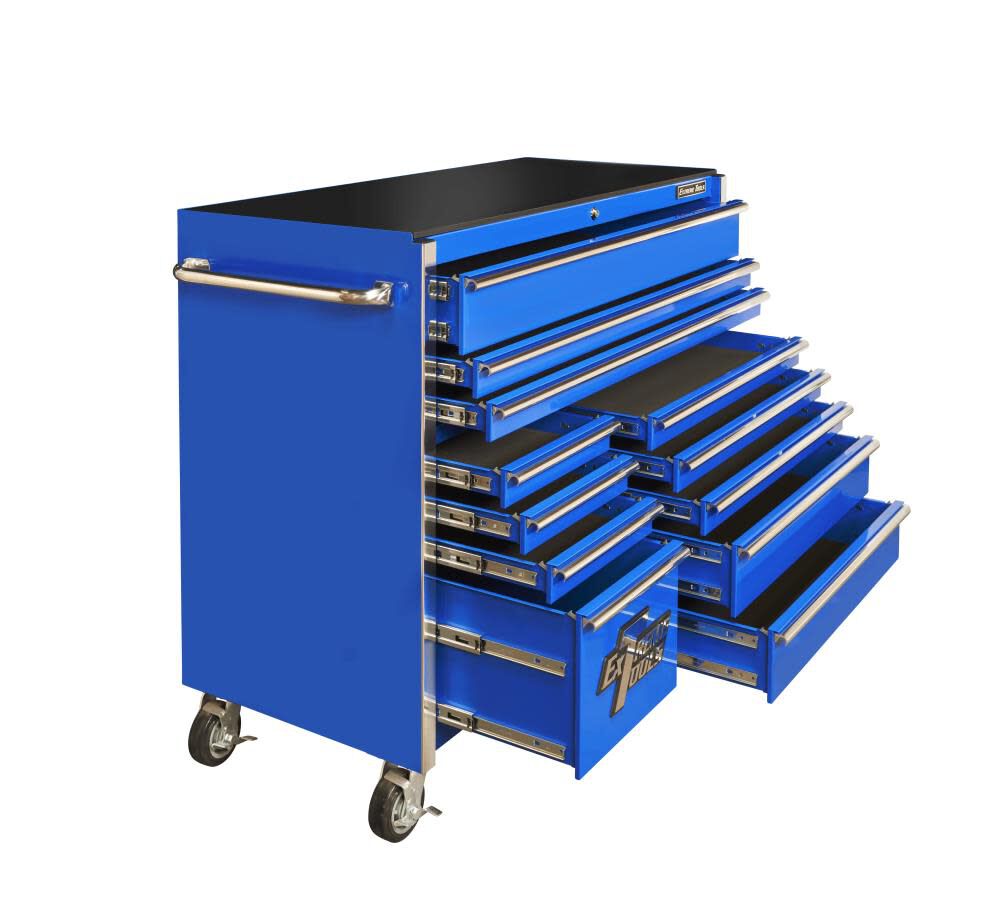 55 In. 12-Drawer Roller Cabinet - Blue RX552512RCBL