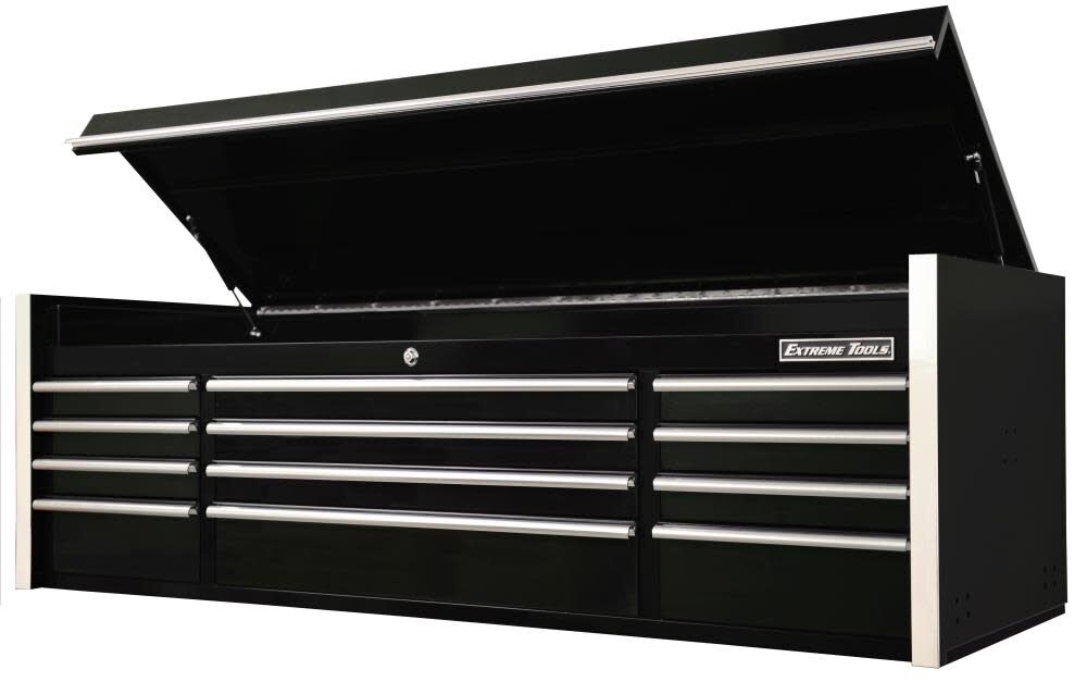 72 In. 12-Drawer Top Chest Black RX722512CHBK