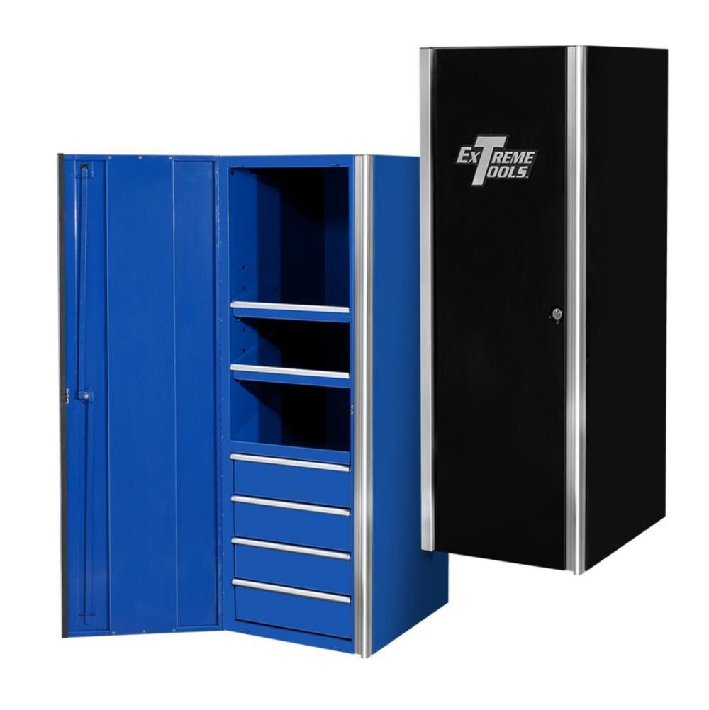 Ex Professional Series 24 In. 4-Drawer 2-Shelf Side Cabinet Blue EX2404SCBL