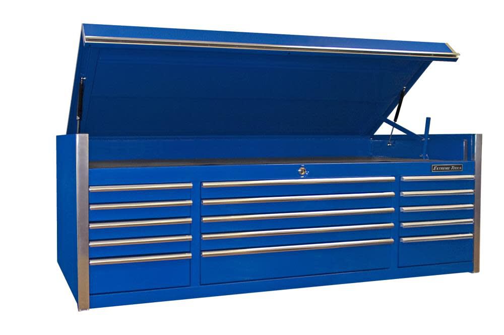 Ex Professional Series 72 In. 15-Drawer Triple Bank Top Chest Blue EX7215CHBL