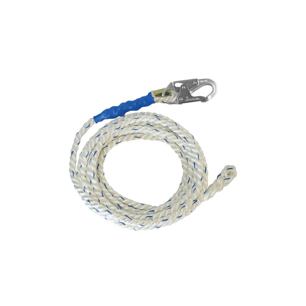 50' Premium Polyester Blend Vertical Lifeline with Hook 8150