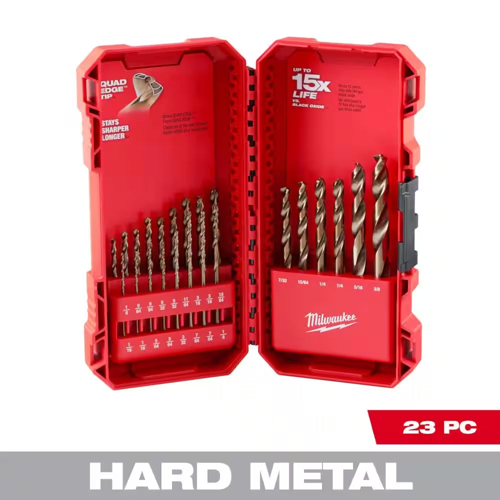 Cobalt Red Helix Drill Bit Set for Drill Drivers (12-Piece)