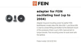 Adapter for Fein Oscillator up to 2004 35222927050