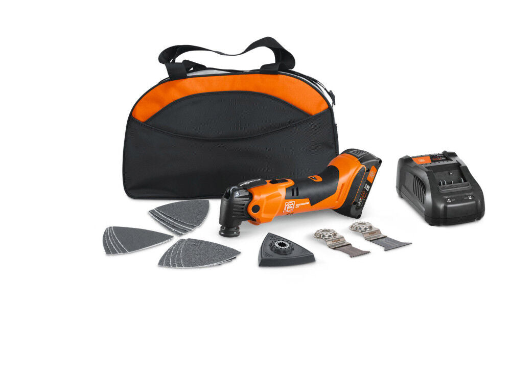 MULTIMASTER AMM500 PLUS 18-volt Cordless Brushless 5.5-Amp Variable 12-Piece Oscillating Multi-Tool Kit with Soft Case (1-Battery Included) 71293865090