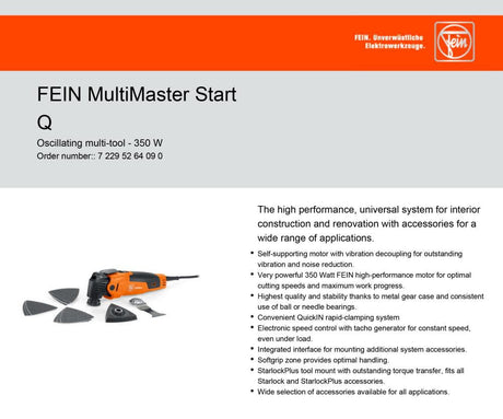 MultiMaster MM 500 Start Q Oscillating Multi-Tool 72295264090