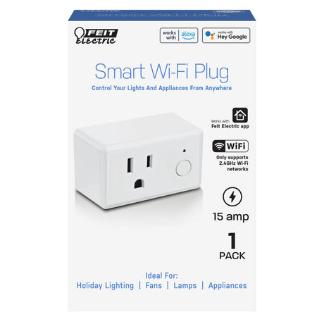 120V 15A Smart WiFi Enabled Single Outlet Wall Plug PLUG/WIFI