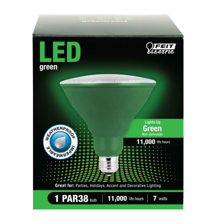 Electric 120W PAR38 Green Reflector LED Bulb 1pk PAR38G10KLED/BX