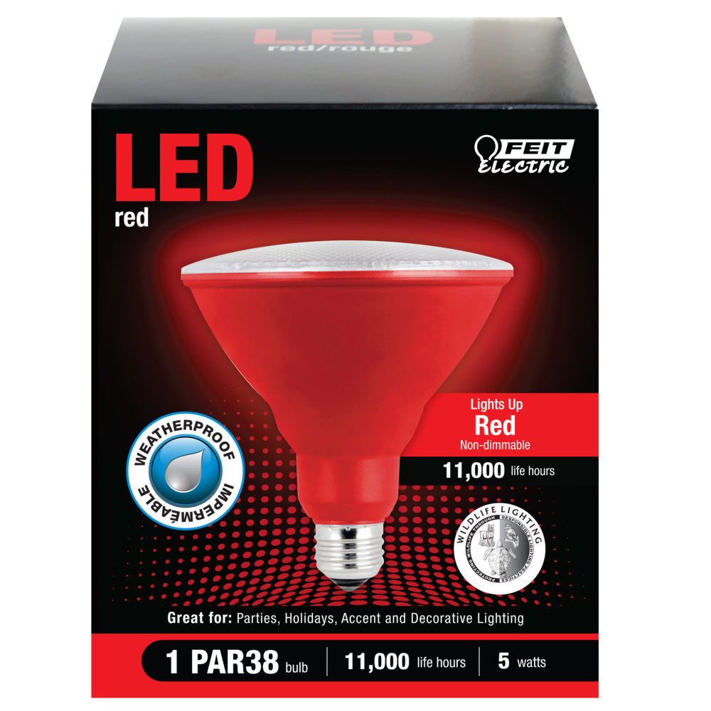 120W PAR38 Red Holiday & Party LED Bulb 1pk PAR38R10KLED/BX