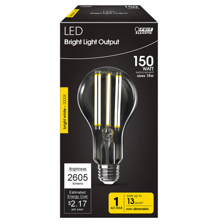 150W A21 3000K Filament LED Light Bulb 1pk OM150DMCL830FIL