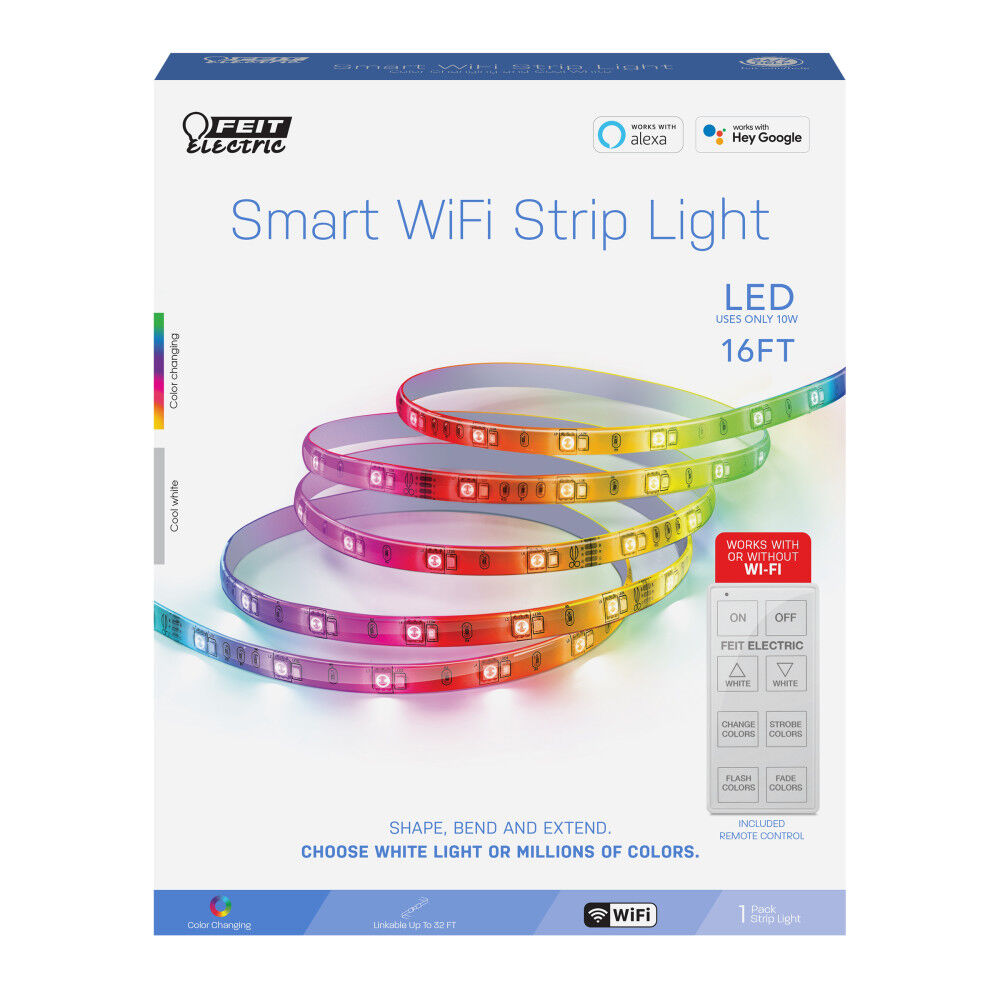 16' LED Smart WiFi Strip Light 1pk TAPE192/RGBW/AG