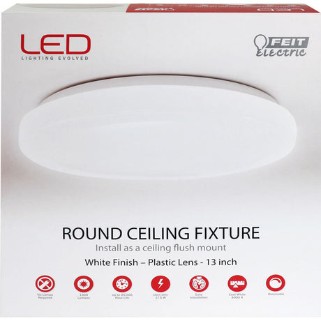 Electric 17.5W 1300 Lumens Round LED Ceiling Light Fixture 71801