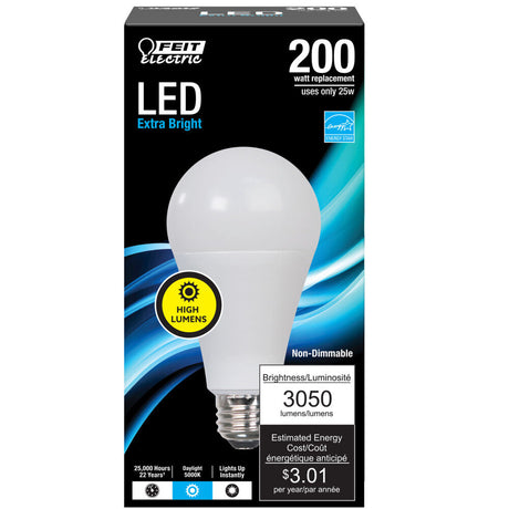 200W A21 5000K High Output LED Bulb 1pk OM200/850/LED