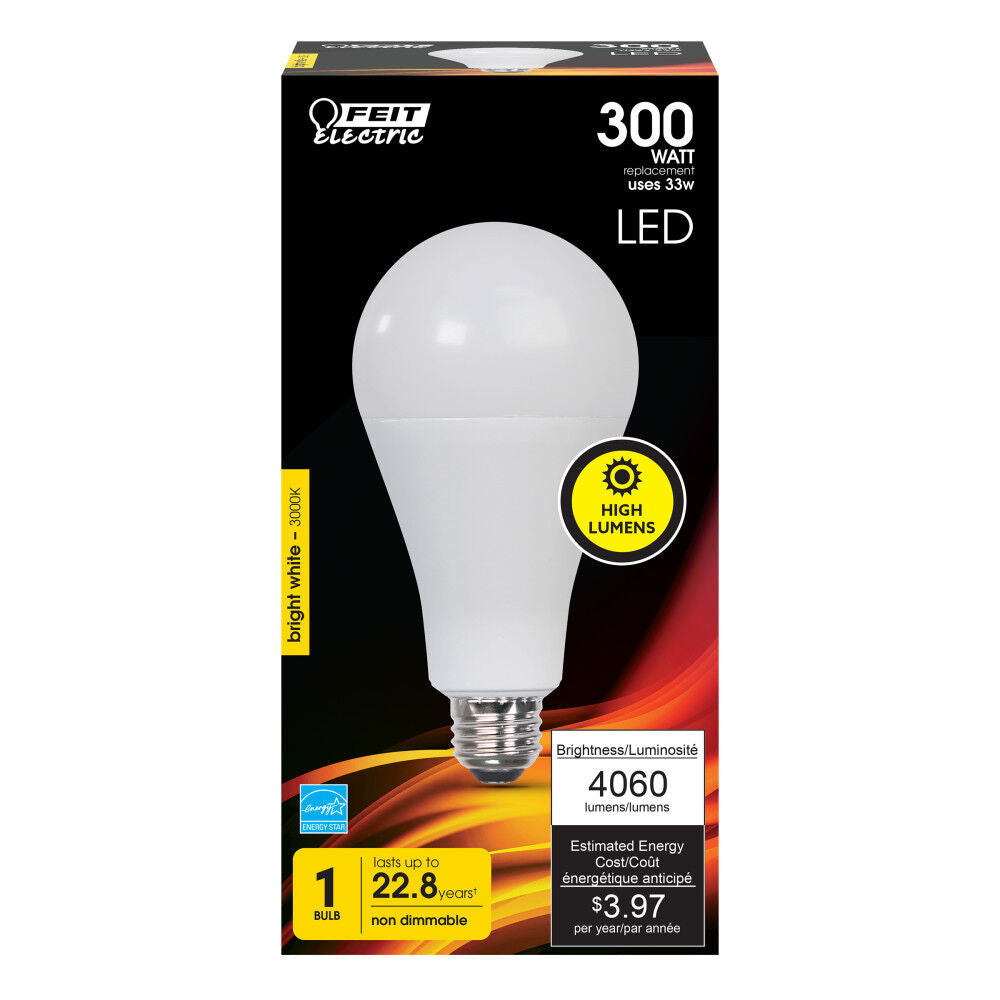 300W A23 3000K High Output LED Bulb 1pk OM300/830/LED