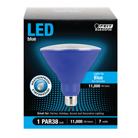 Electric 40W PAR38 Blue Reflector LED Bulb 1pk PAR38B10KLEDBX