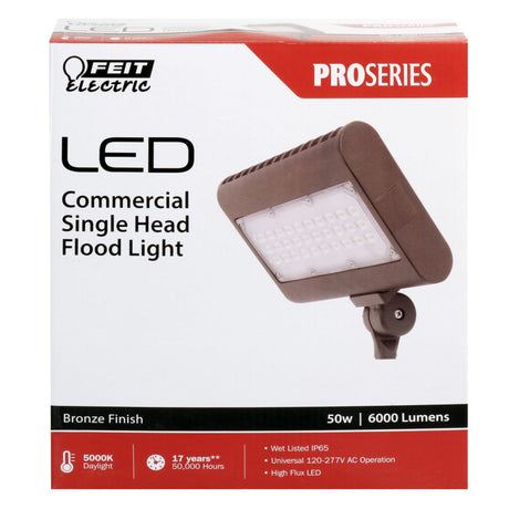 50W 6000 Lumens Switch Bronze LED Floodlight S8.5CSFL/850/BZ