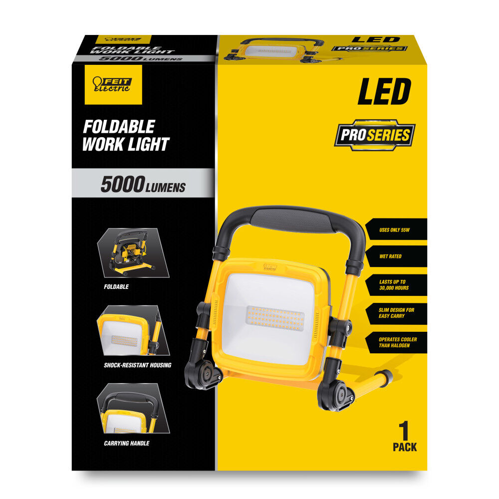 54W 5000 Lumens Plug-In LED Foldable Worklight WORK5000XLPLUGF