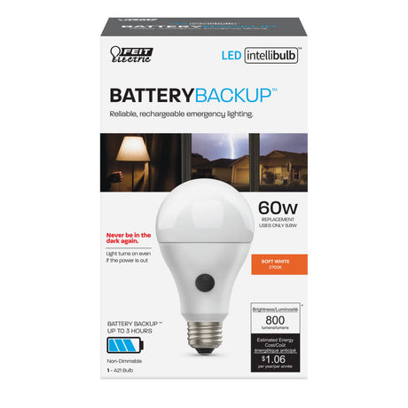 60W A21 2700K Battery Backup LED Bulb 1pk OM60927CABATG2L