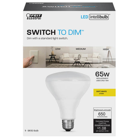 65W BR30 Switch to Dim 2700K LED Bulb 1pk BR308273DIMLEDI