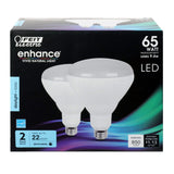 65W BR40 5000K Dimmable LED Bulb 2pk BR40DM/950CA/2