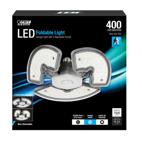 Electric 7500 Lumens Frost Motion-Sensing LED Garage Light UP7500/850MMLED