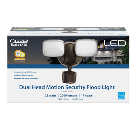 Electric 9in Motion-Sensing Bronze LED Security Floodlight S9DFL/850/MOTBZ