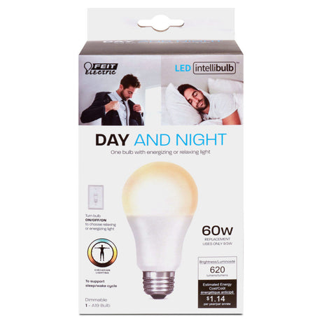 A19 Day & Night Circadian Rhythm Dimmable LED Bulb A800/HLTH/LEDI