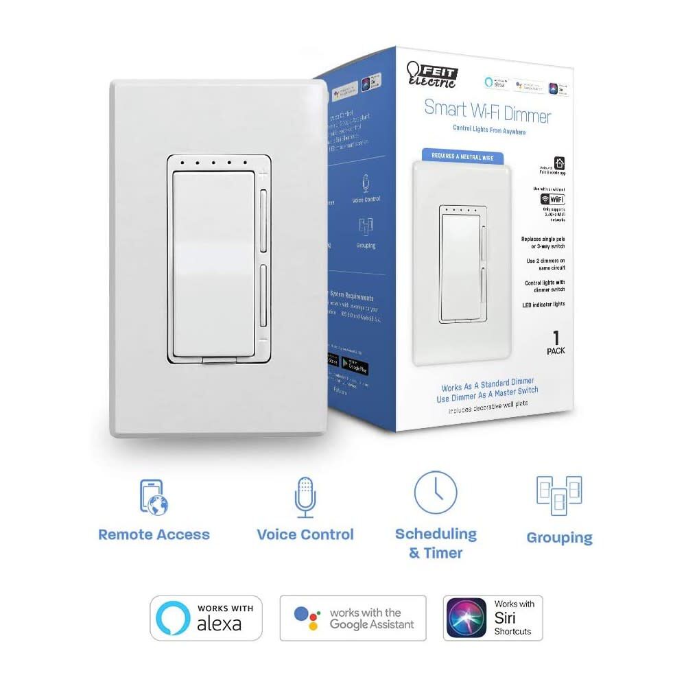 White 120V 150/450W Smart WiFi Dimmer DIM/WIFI