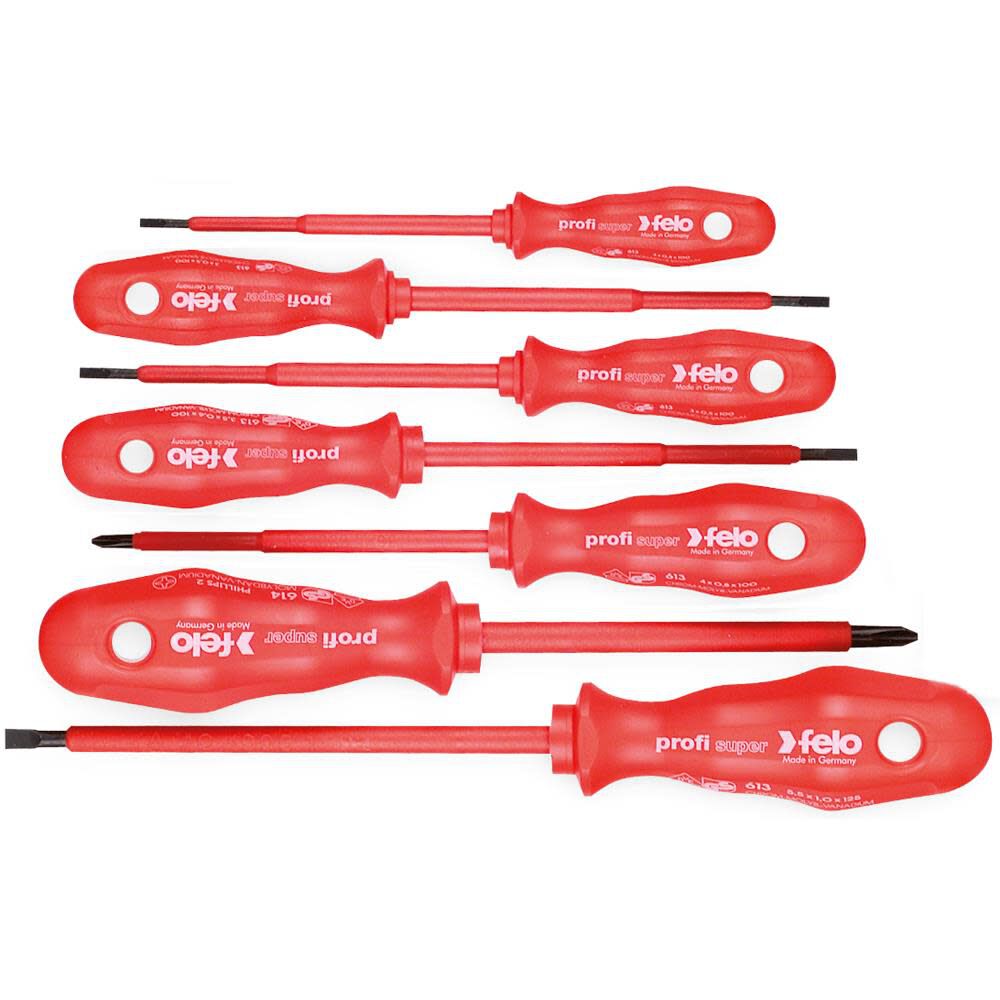 7 pc Phillips & Slotted Insulated Screwdriver Set 51401