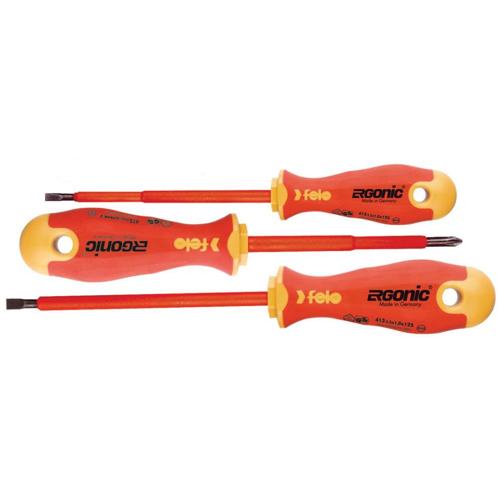 Ergonic Insulated 3 pc. Set Slotted & Phillips 07157 53175