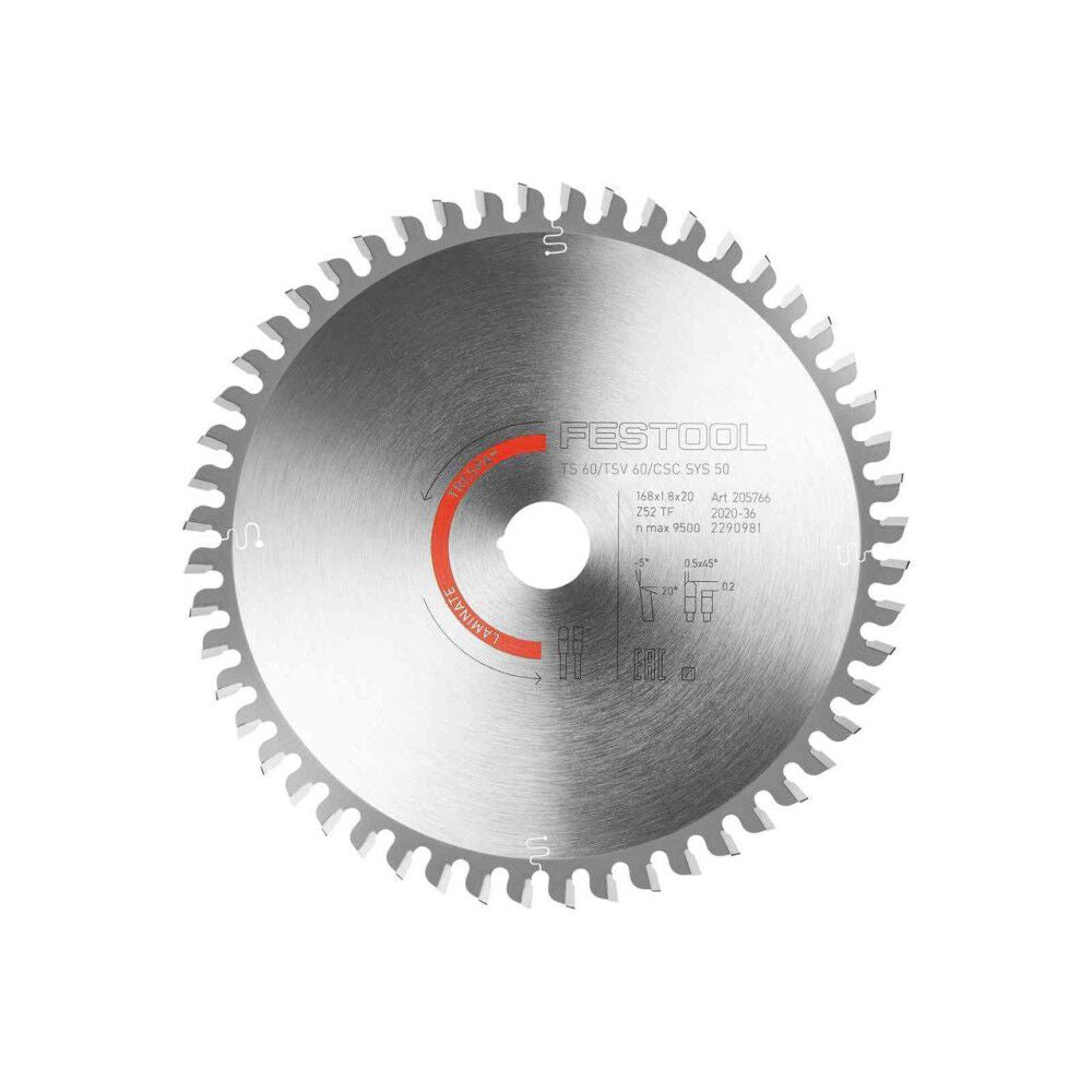 HW 168 mm 52T Saw Blade For Laminate/HPL 205773