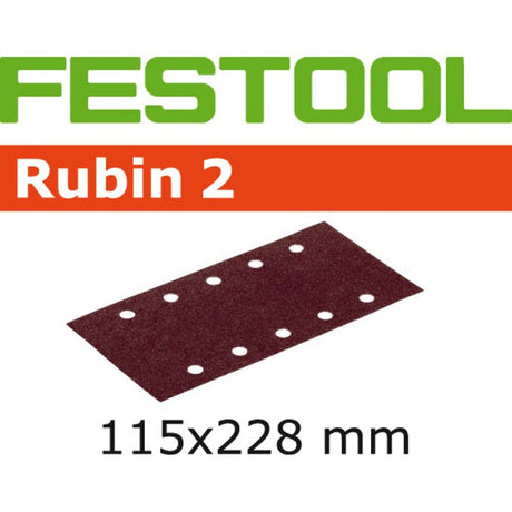 Rubin 2 115 x 228 80 Grit Abrasive 50ct 499032