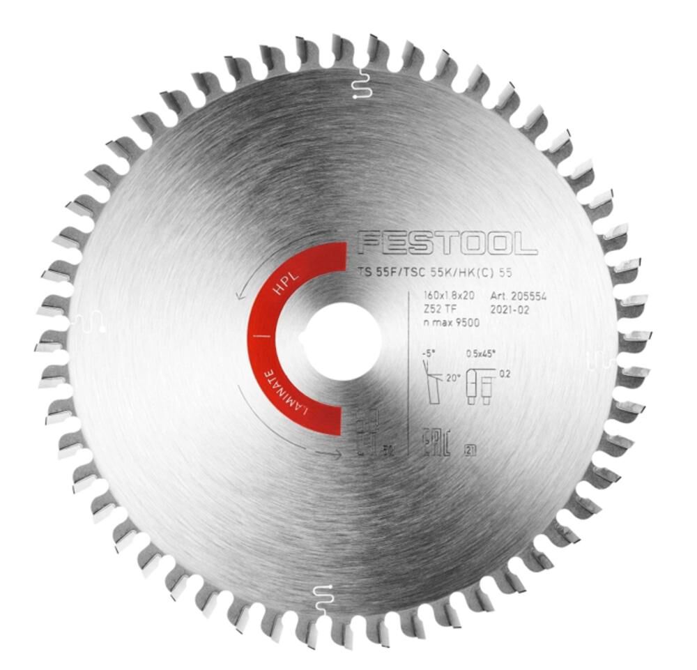 Saw Blade Laminate 52 Tooth for TSC 55 K 205562