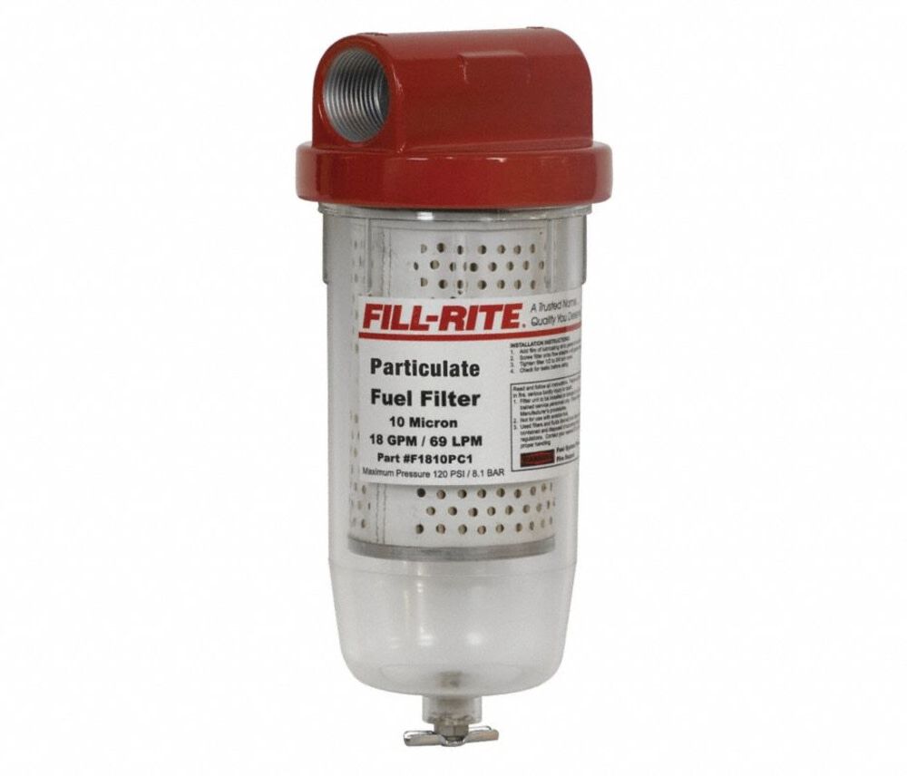 Clear Bowl Particulate Filter with Drain F1810PC1