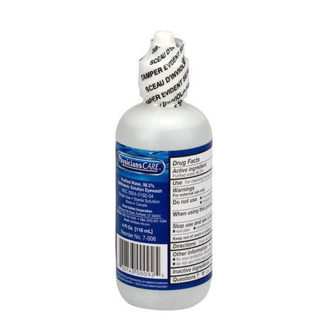 Aid Only PhysiciansCare Bottle Eye Wash Solution 4oz 7-006