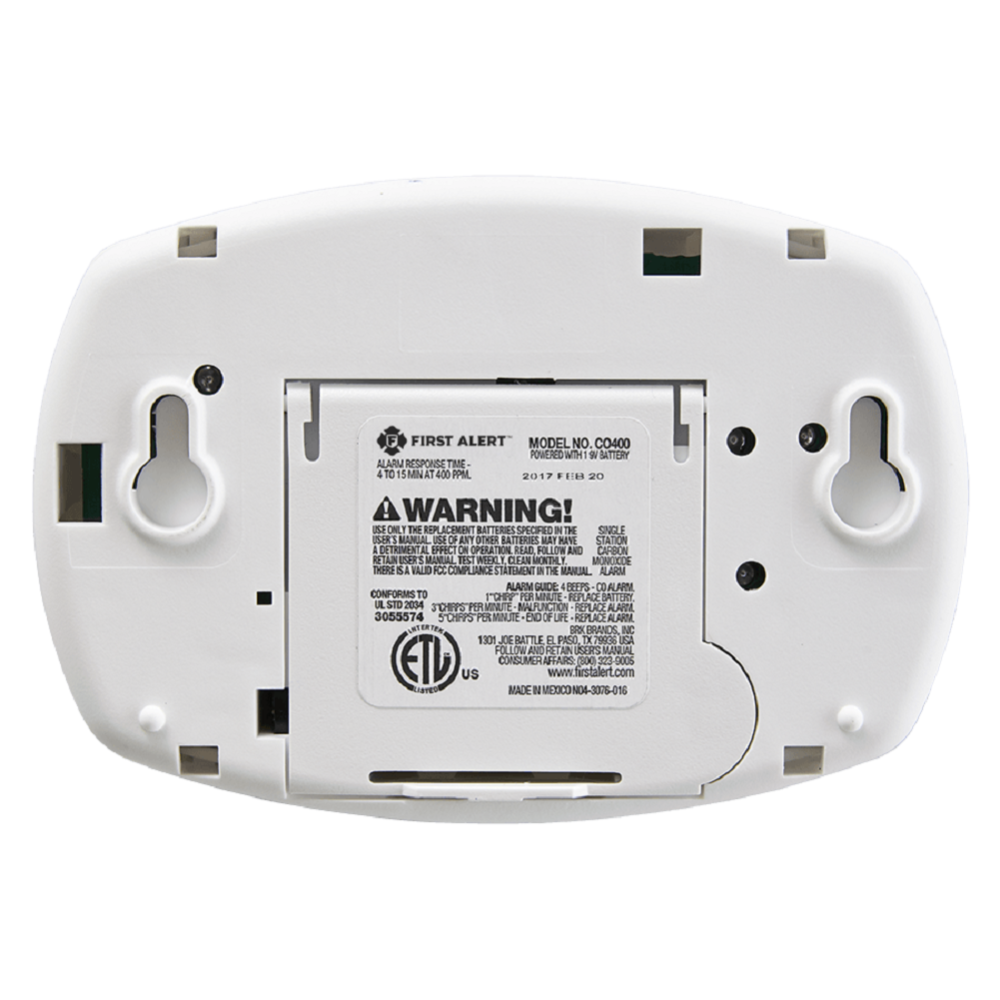 Carbon Monoxide Alarm Battery Operated 1039718