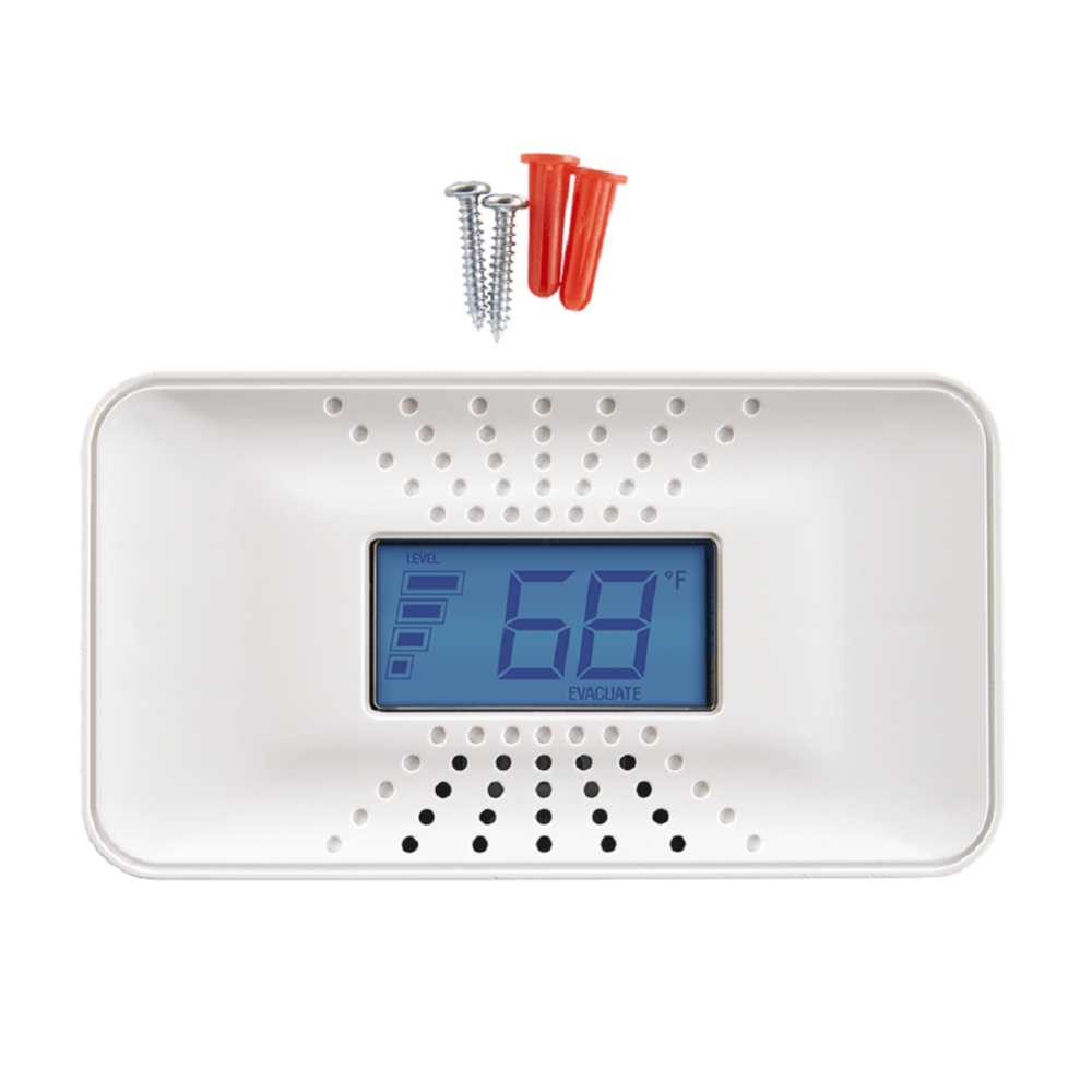 Carbon Monoxide Alarm with 10-Year Battery and Digital Temperature Display 1039753