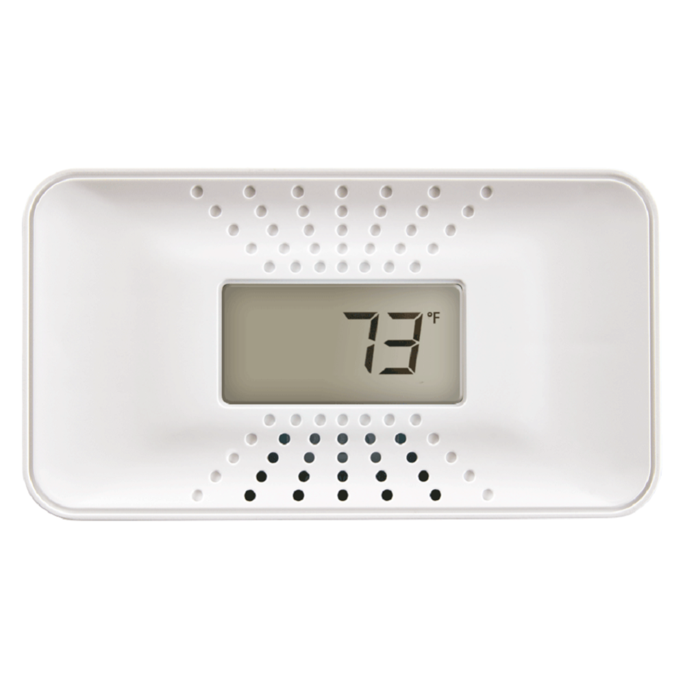Alert Carbon Monoxide Alarm with 10-Year Battery and Digital Temperature Display 1039753